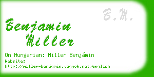 benjamin miller business card