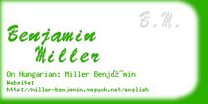 benjamin miller business card